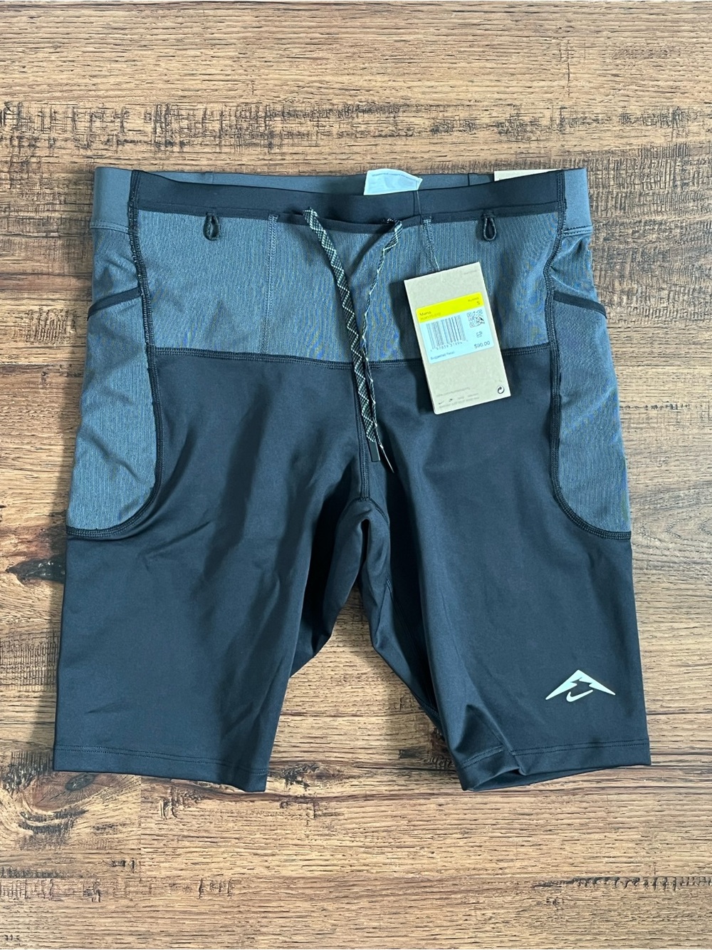 Nike Trail Dri-FIT 9” Tights ‘Gray Black’ (size mens S)